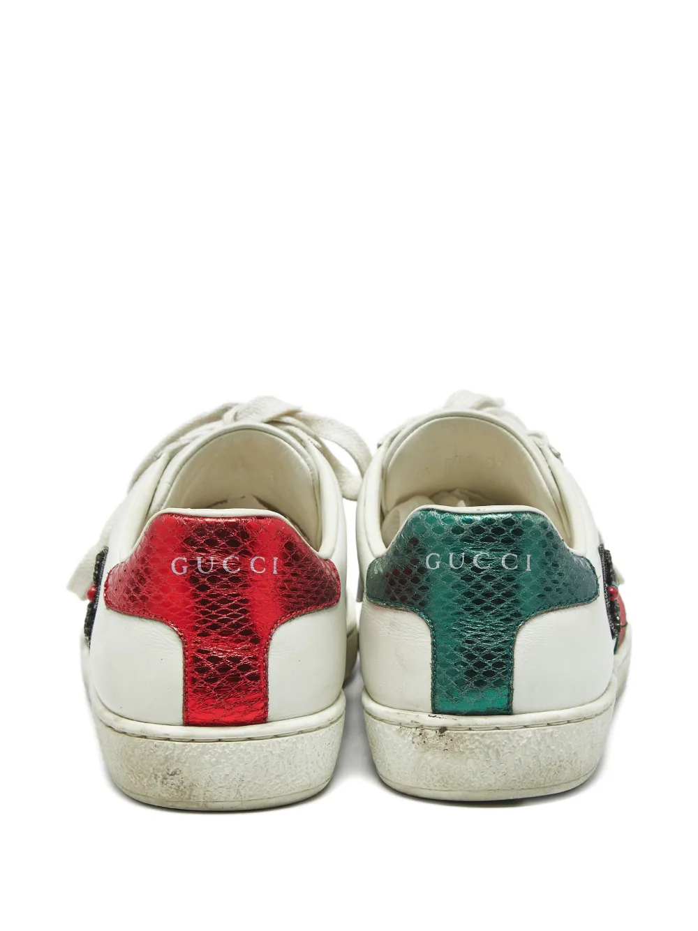 Gucci Pre-Owned Ace arrow low-top sneakers - Wit