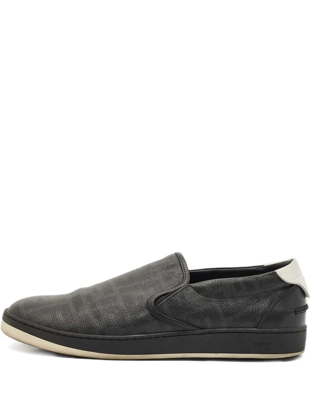 Pre-owned Fendi Logo-print Sneakers In Black