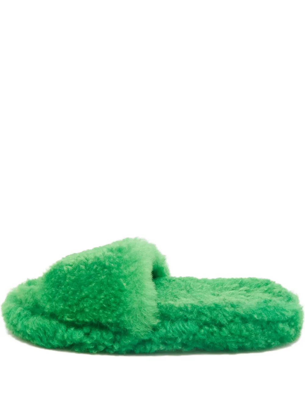 Bottega Veneta Pre-Owned Resort Teddy slippers - Grün