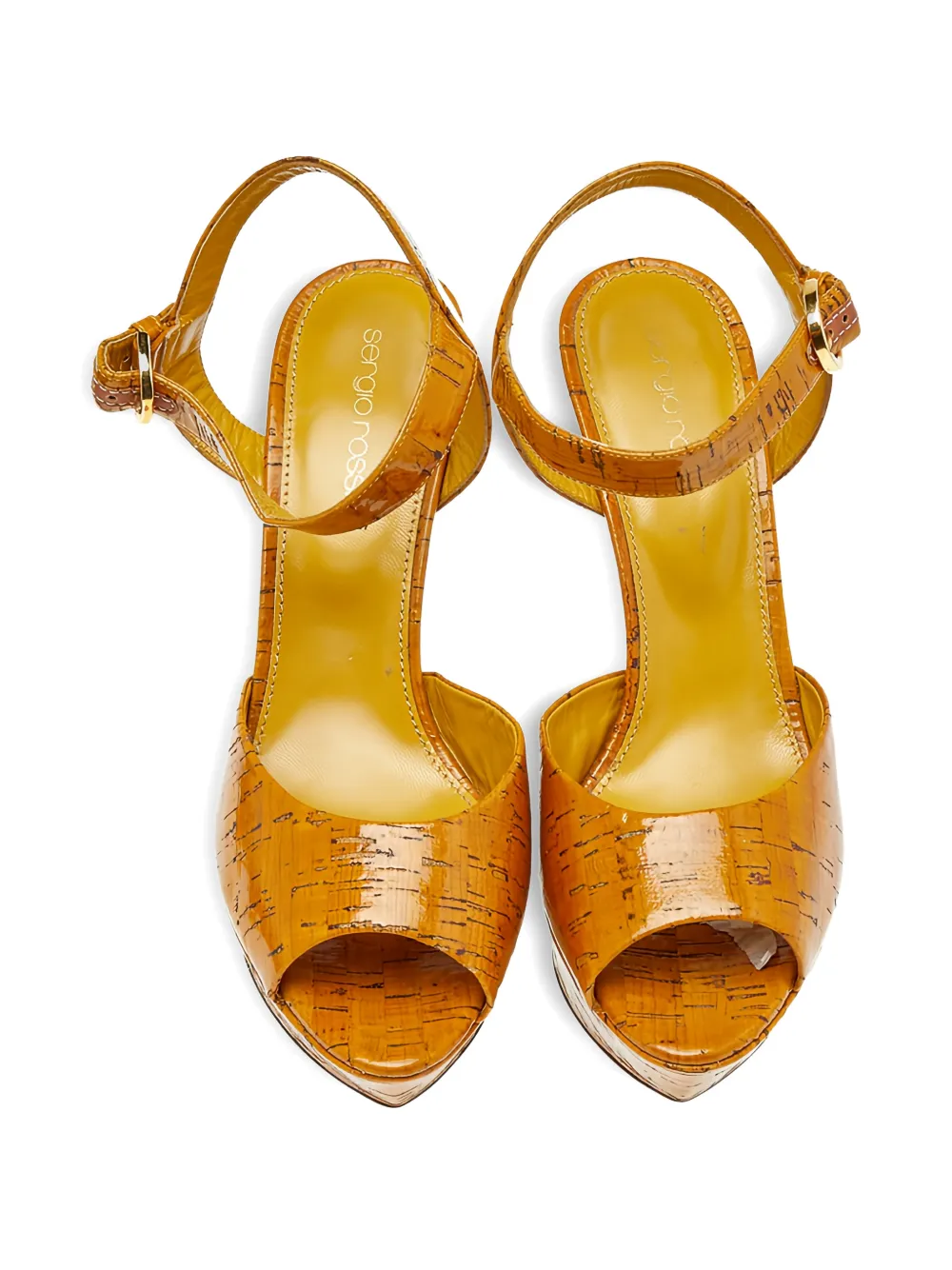 Sergio Rossi Vintage platform-heel sandals - Bruin