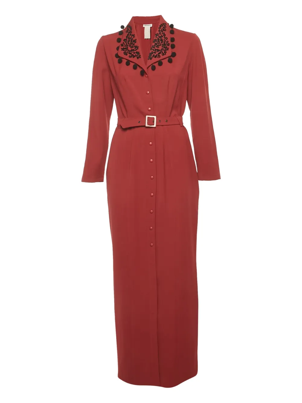 Thierry Mugler Pre-Owned button-up maxi dress - Rot