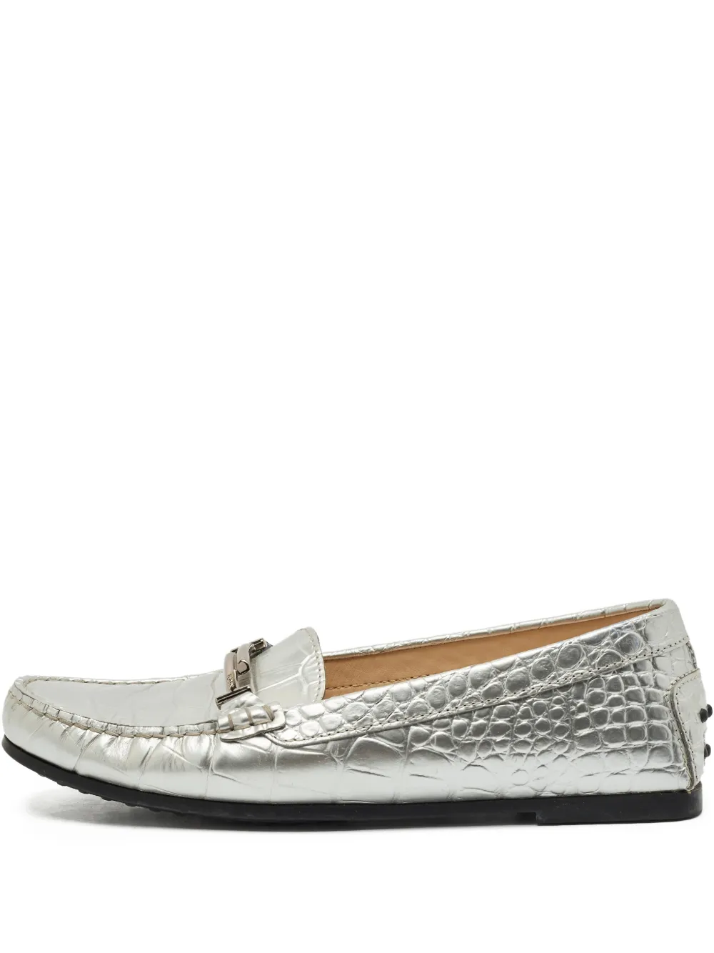 Tod's mocasines con efecto de piel de cocodrilo | plateado | Image 1