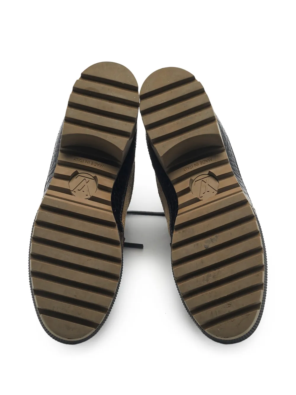 Louis Vuitton Pre-Owned Laureate crocodle-embossed leather ankle boots - Bruin