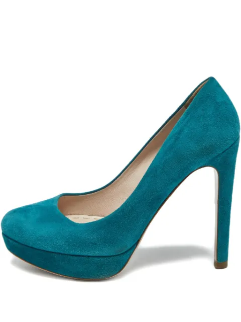 Miu Miu Pre-Owned platform suede pumps