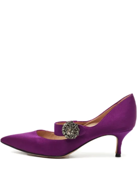 Manolo Blahnik حذاء ماري جين بكعب وزينة