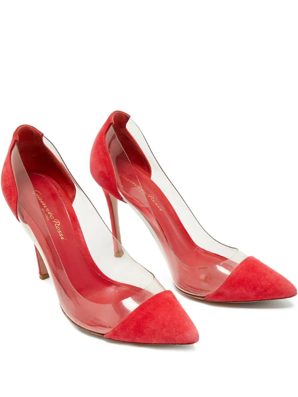 Gianvito Rossi Plexi suede pumps - Rot