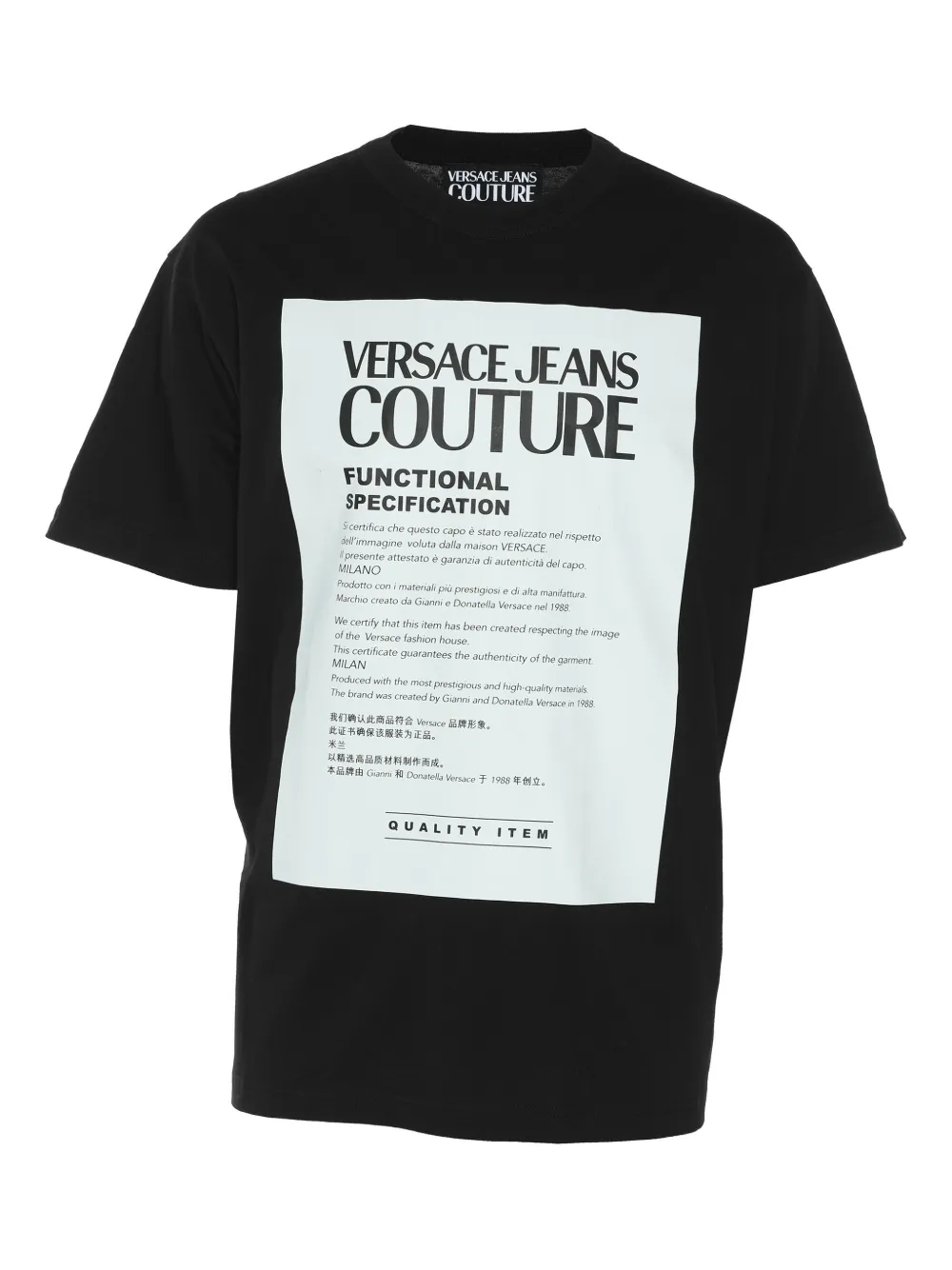 Pre-owned Versace Black Print T-shirt