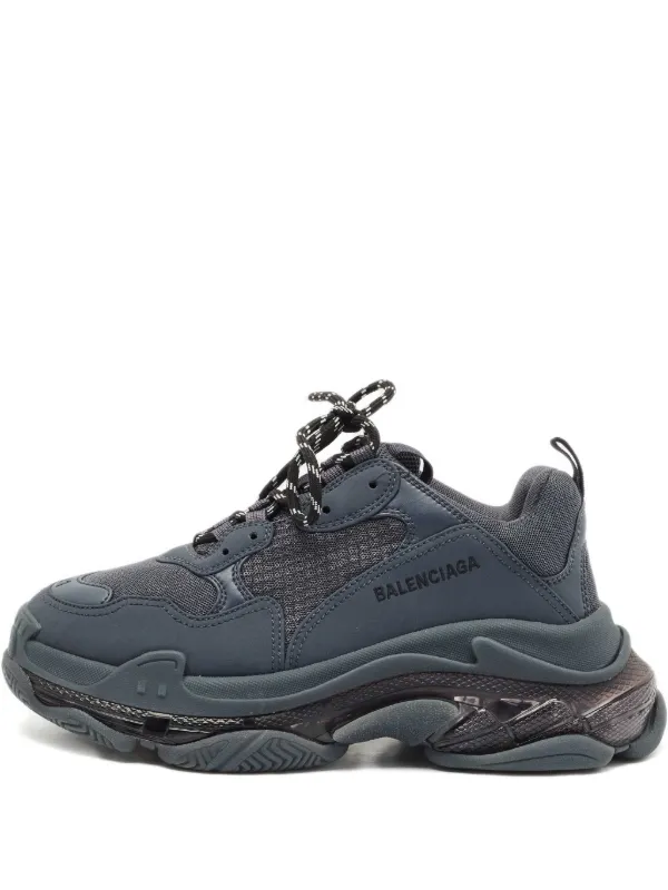 Balenciaga Pre-Owned Triple S Clear Sole Sneakers | Grey | FARFETCH Balenciaga Pre-Owned Triple S Clear Sole Sneakers | Grey | FARFETCH