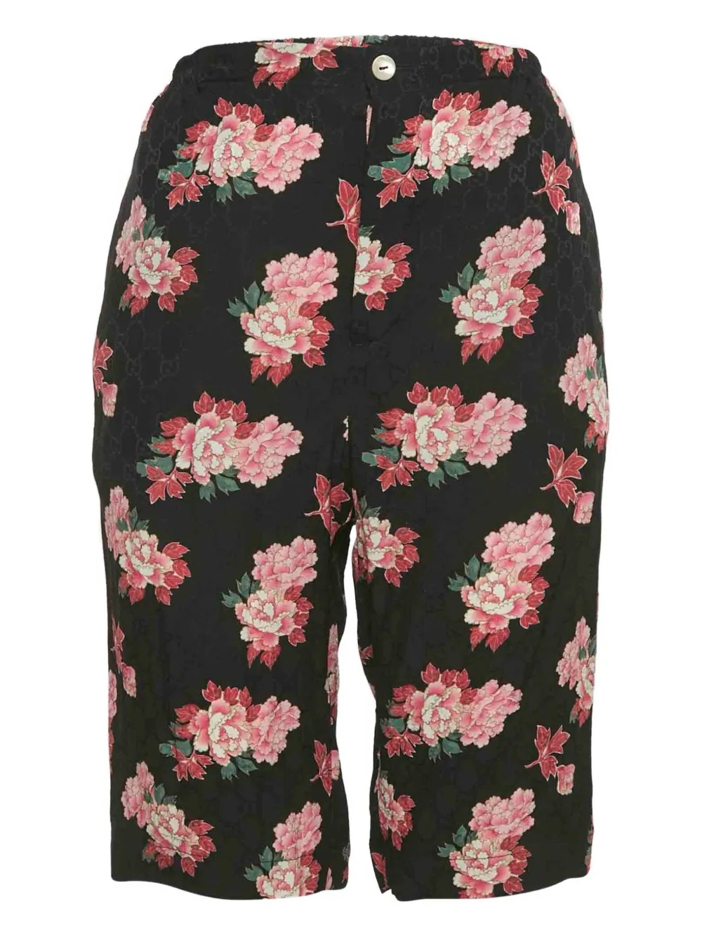 Gucci Pre-Owned floral silk shorts - Nero