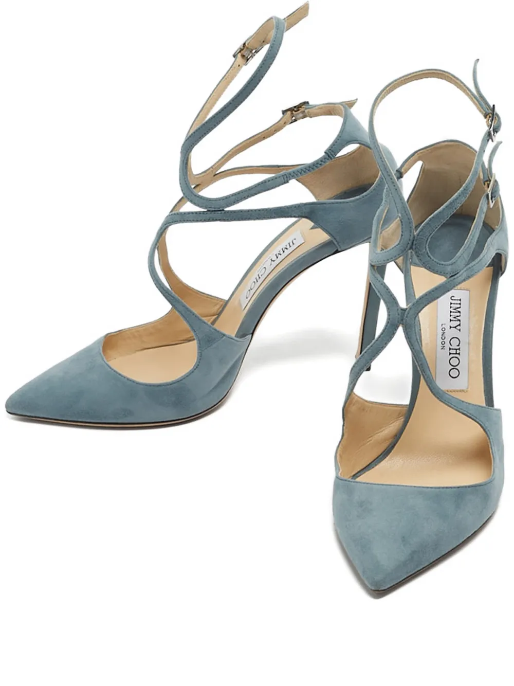 Jimmy Choo Pre-Owned Lancer crossover-straps pumps | Blue | Image 1