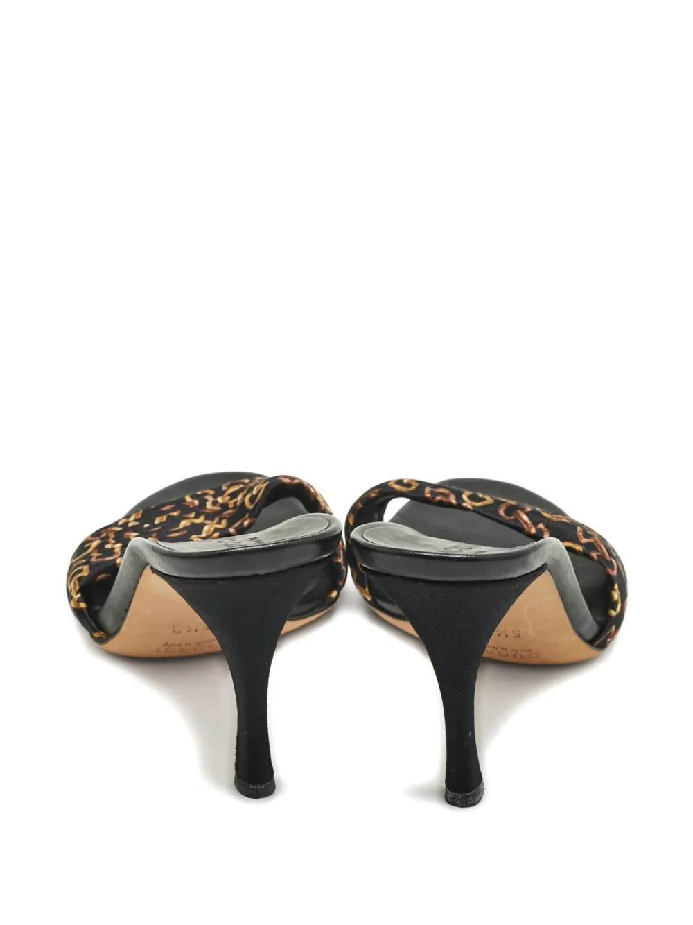 Gucci Pre-Owned gg-detail open-toe sandals - Zwart