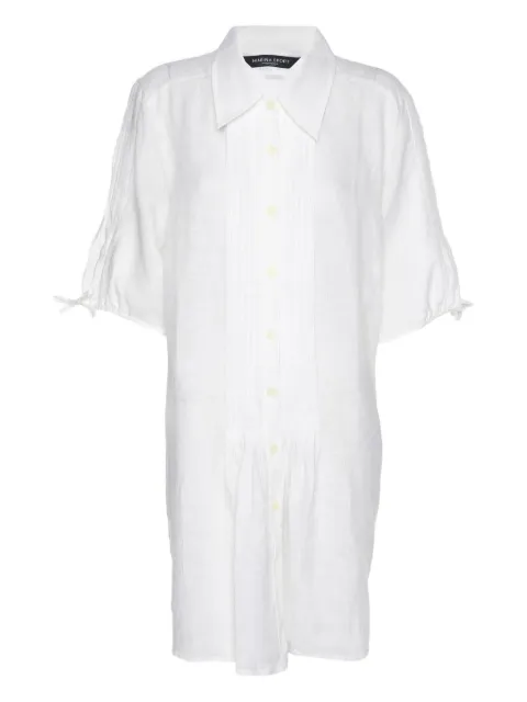 Marina Rinaldi robe en lin vintage à design plissé