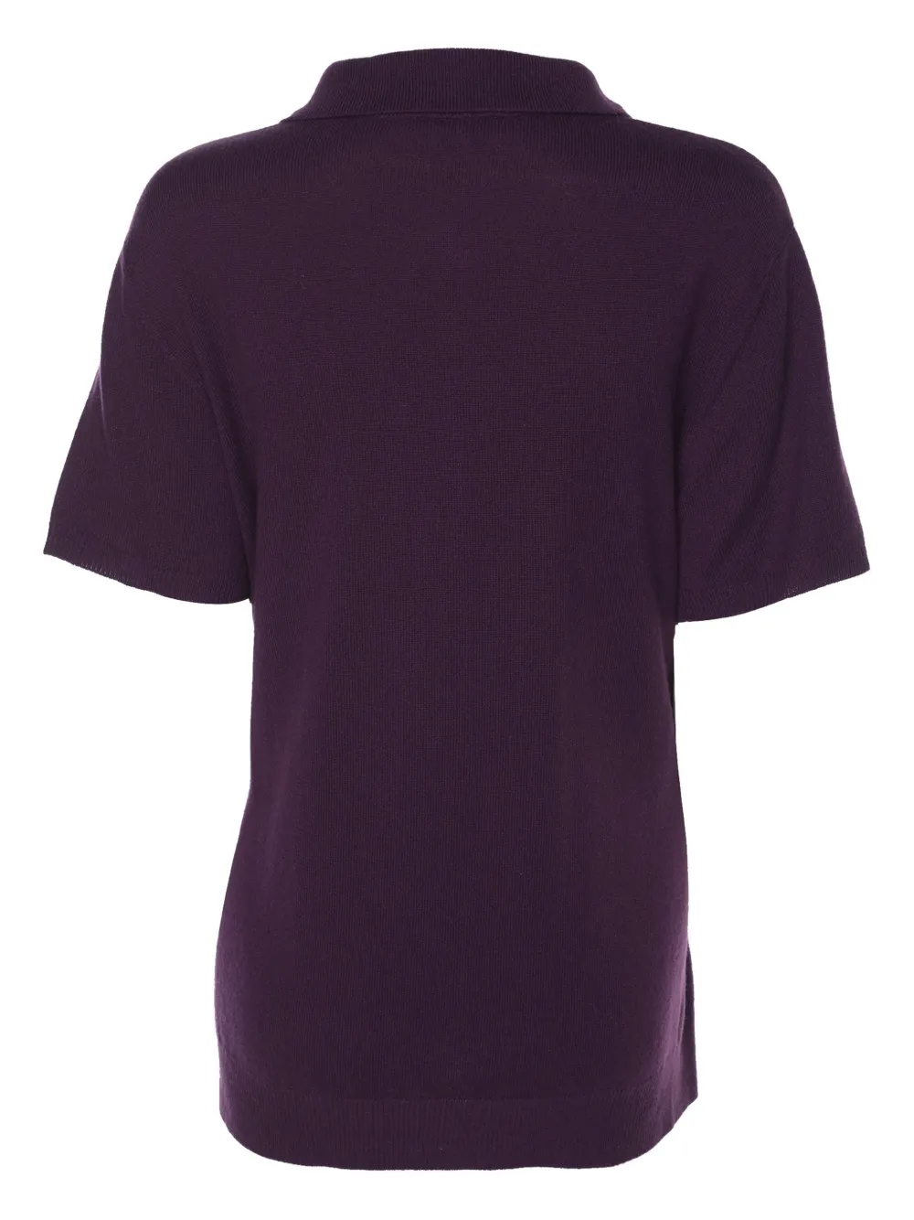 Marina Rinaldi Polo En Maille à Manches Courtes - Violet 
