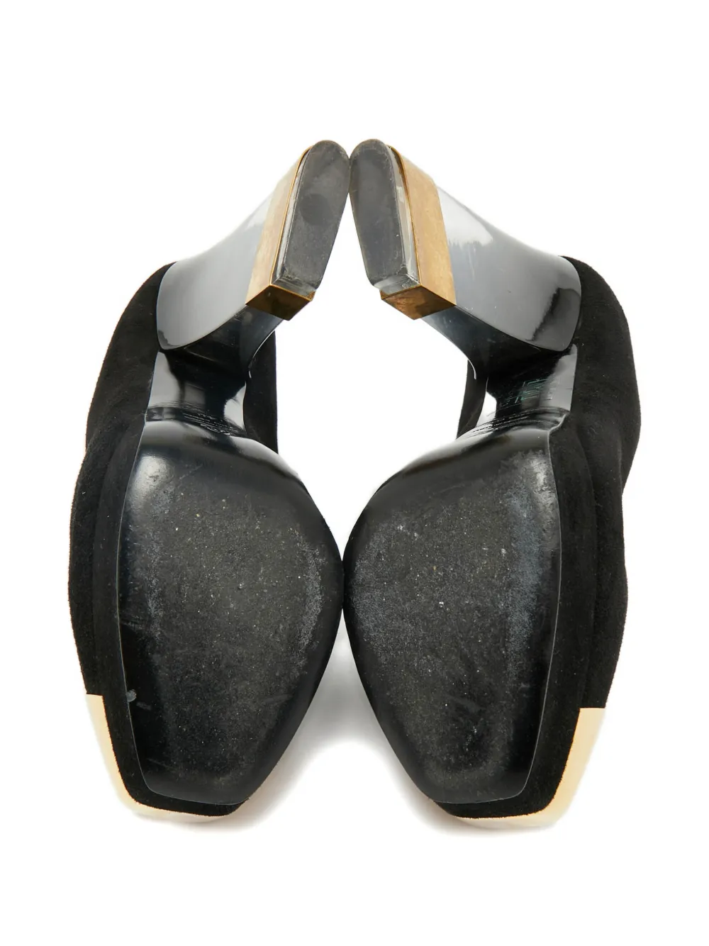 Alexander McQueen Pre-Owned suede heeled pumps - Zwart