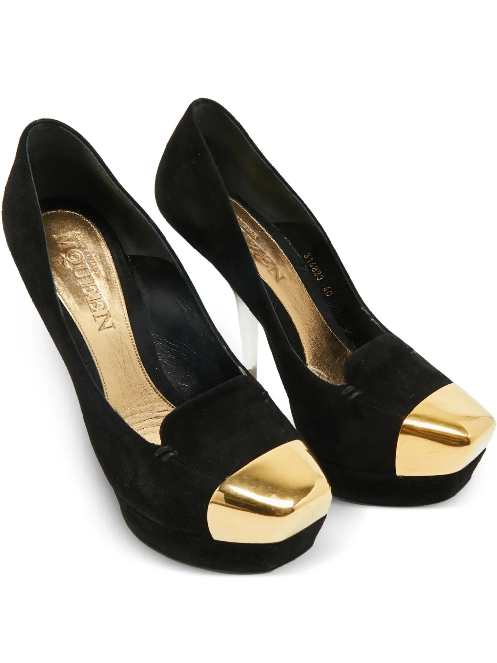 Alexander McQueen Pre-Owned suede heeled pumps - Schwarz