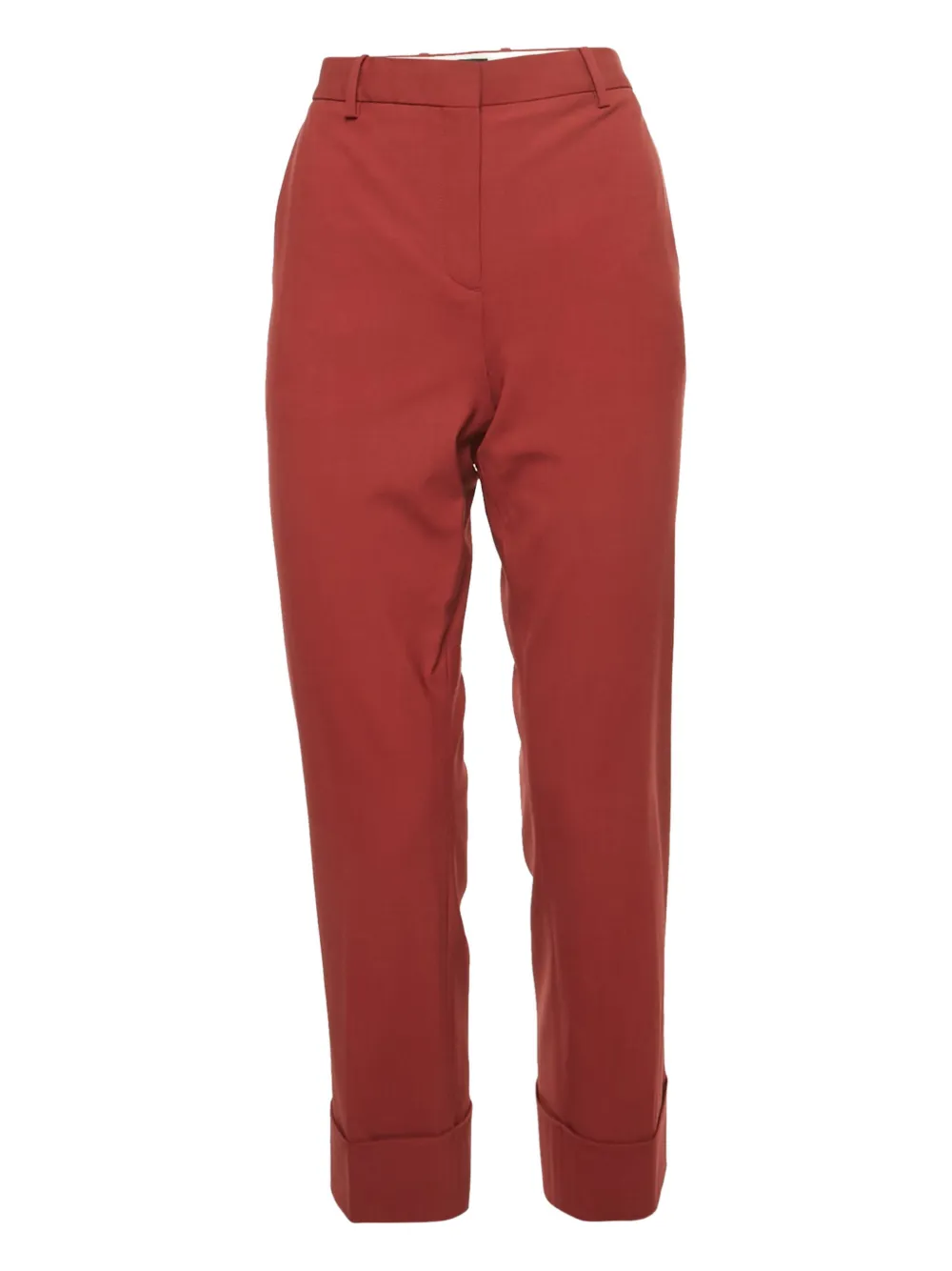 Theory L cuffed cropped trousers | Red | Image 1