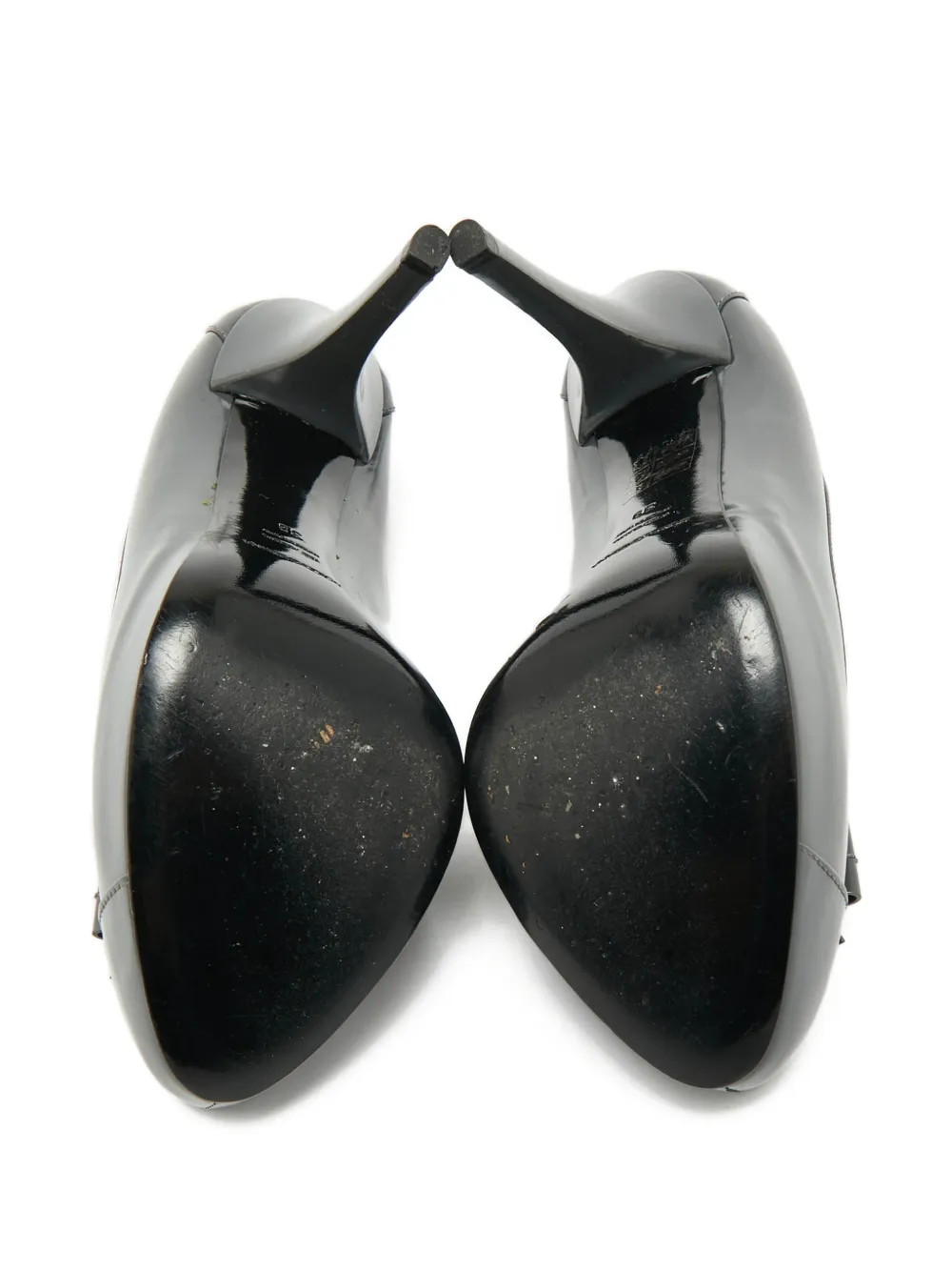 Dolce & Gabbana Pre-Owned patent-leather bow-detail pumps - Grijs