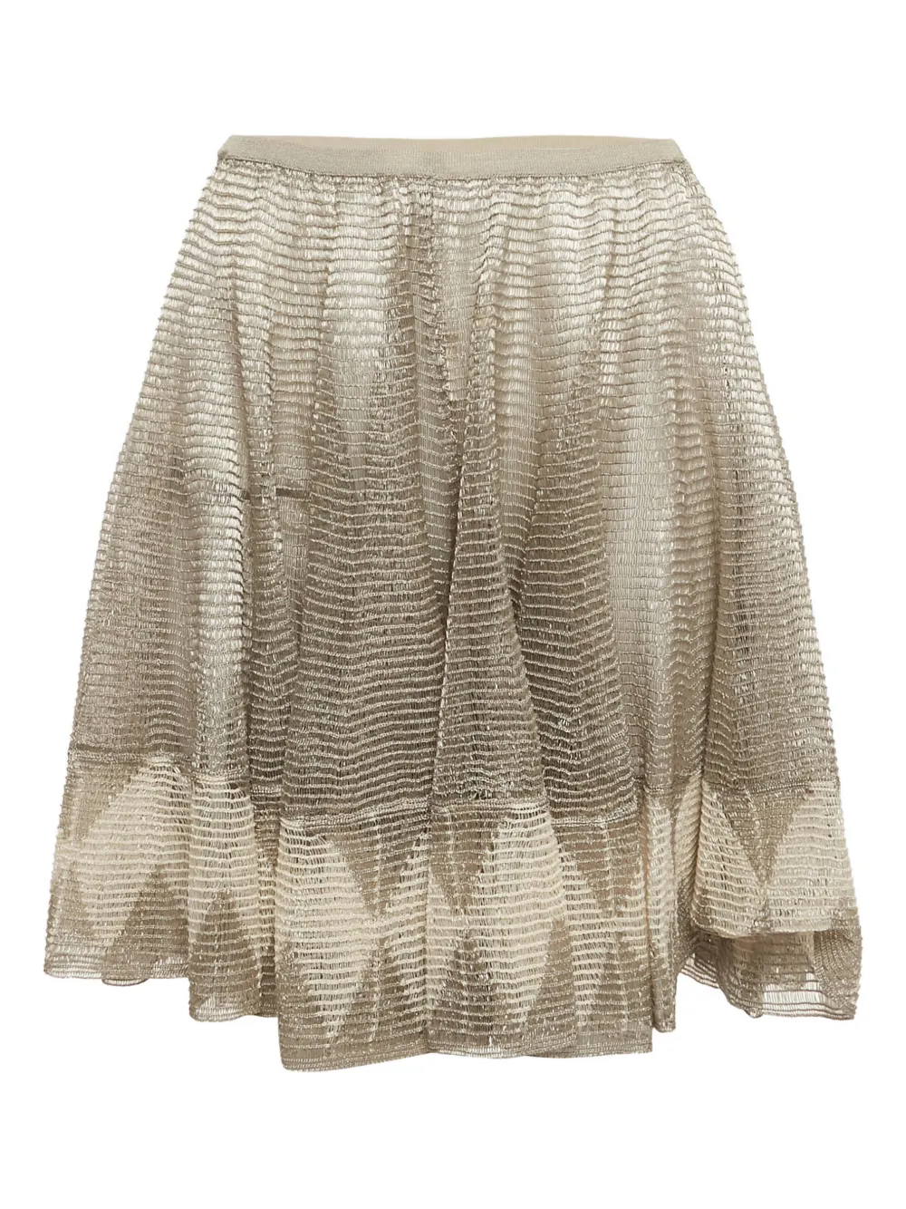 Alaïa Pre-Owned intarsia knit flared mini skirt - Toni neutri