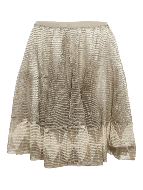 Alaïa Pre-Owned intarsia knit flared mini skirt