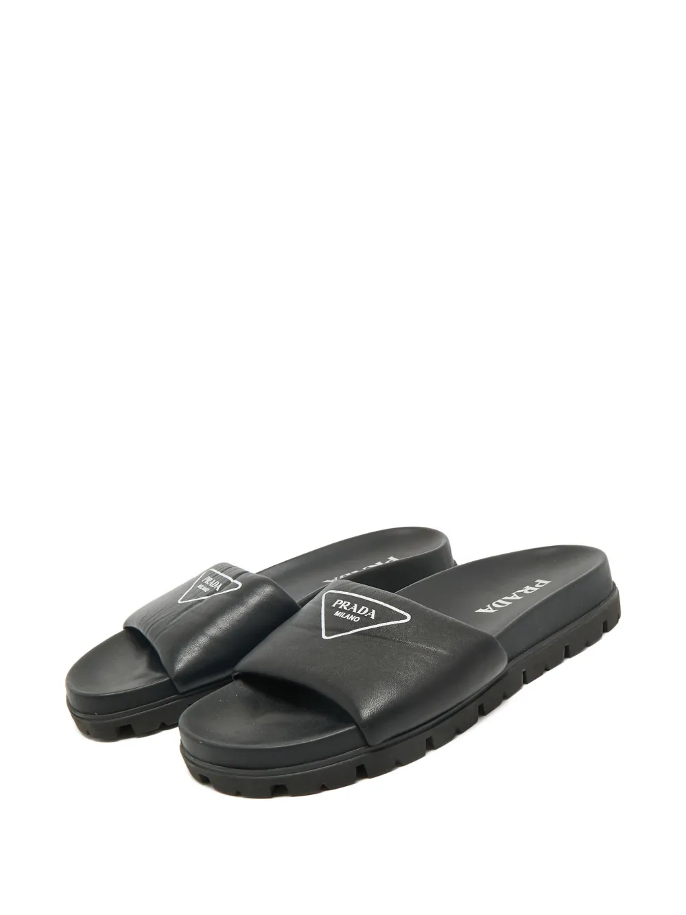 Prada Pre-Owned padded leather slides | Image 2