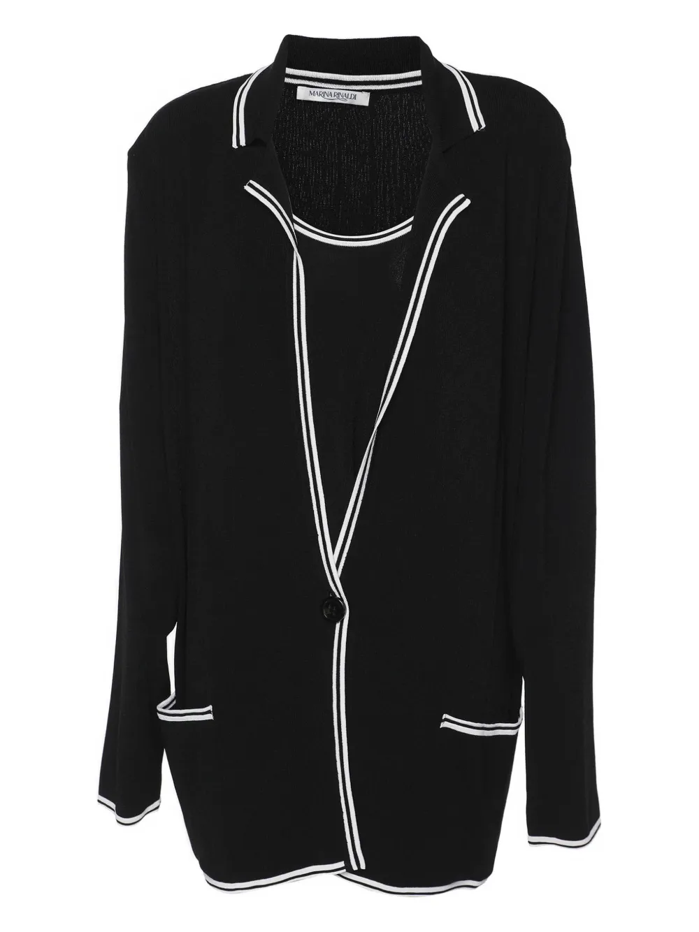 Marina Rinaldi Cardigan con bottoni - Nero