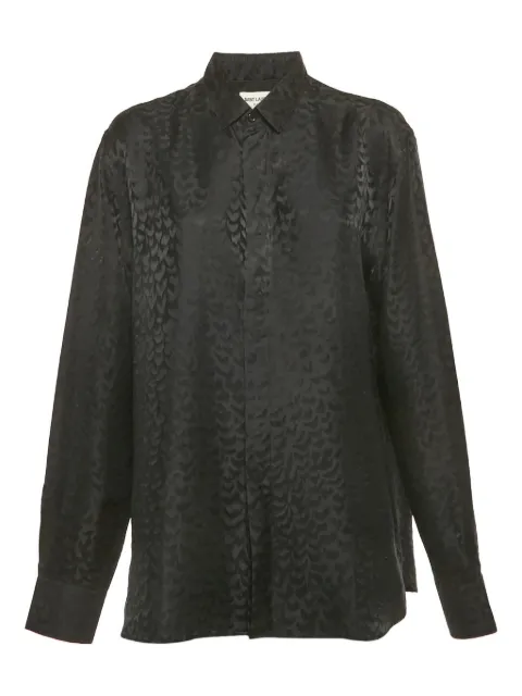 Saint Laurent Pre-Owned patterned silk satin shirt