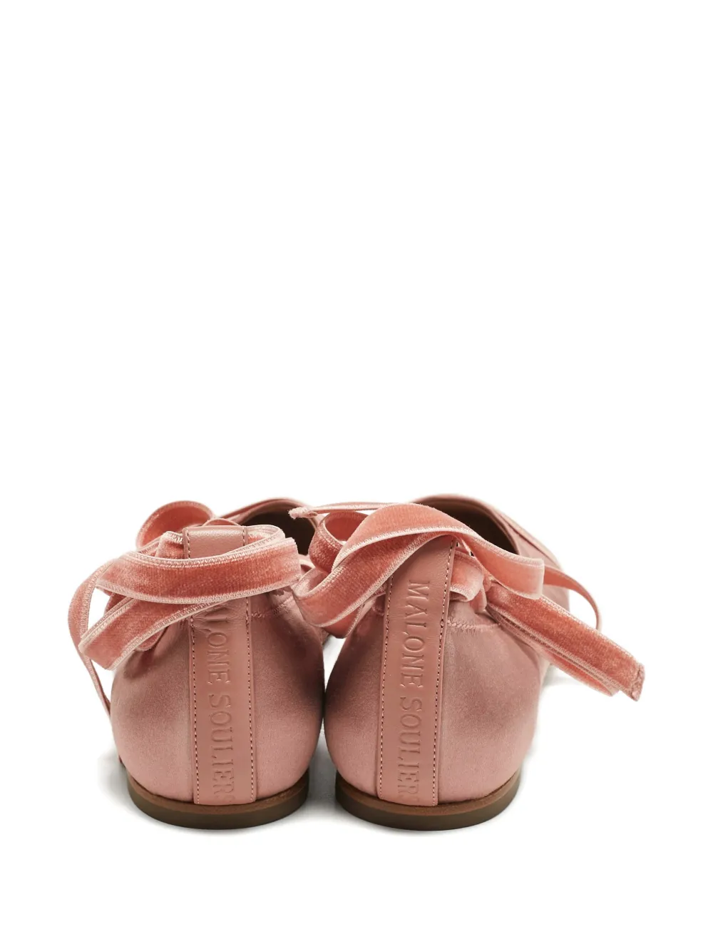 Malone Souliers satin velvet ballet flats - Roze