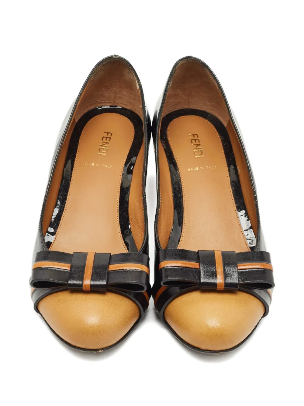 Fendi Pre-Owned bow-detail pumps - Zwart