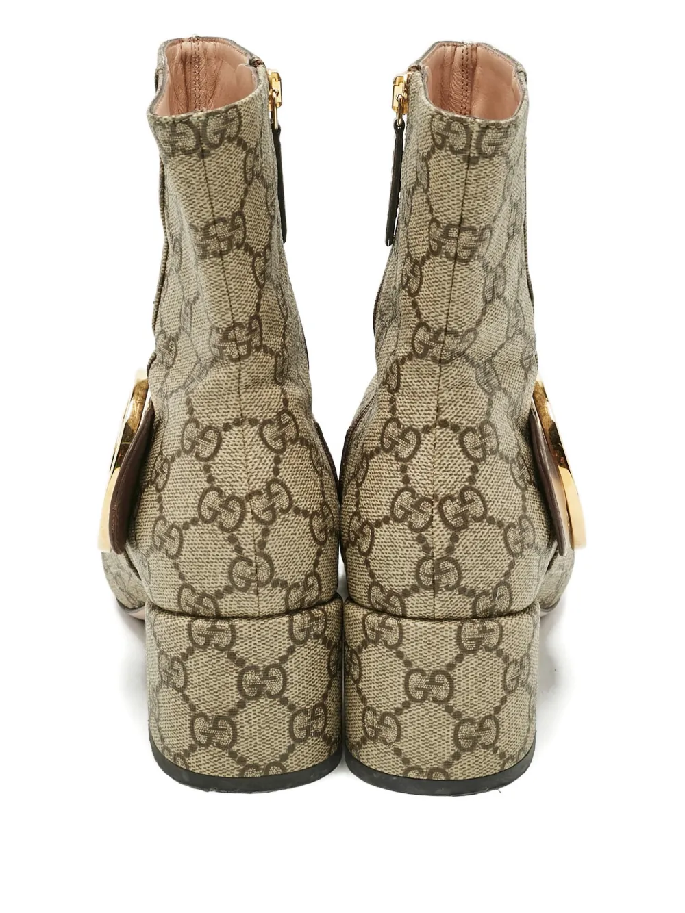 Gucci Pre-Owned Blondie GG-logo ankle boots - Beige