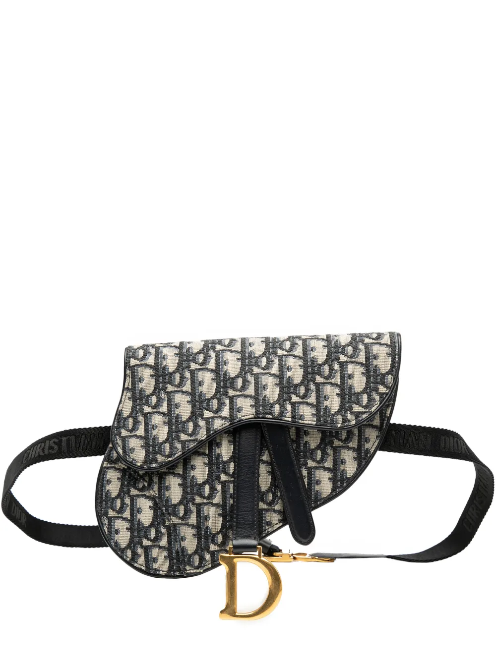Christian Dior Pre-Owned 2019 Oblique Canvas Saddle belt bag | Blue | Image 1