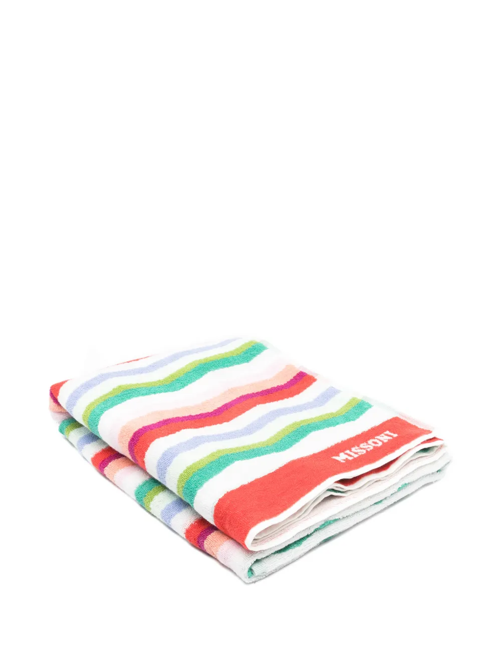 Missoni Home striped-pattern beach towel | White | Image 1
