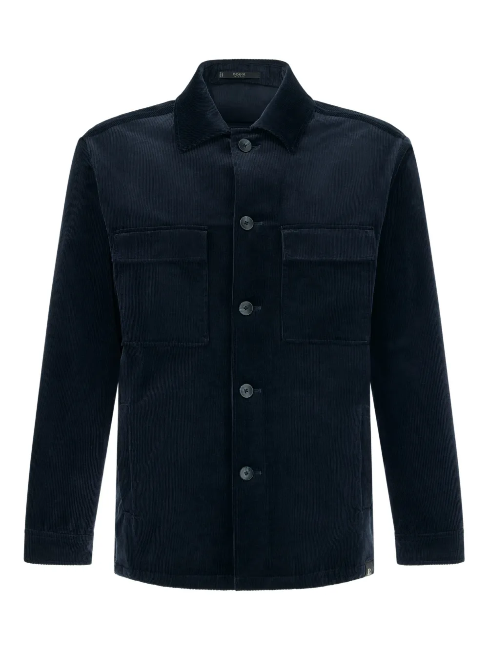 Boggi Milano shirt collar corduroy shirt jacket - Blu