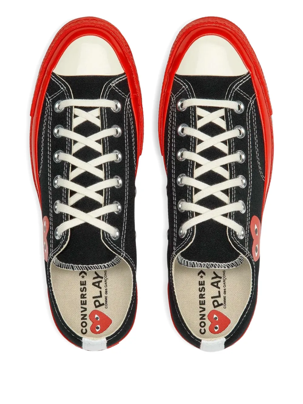 Comme Des Garçons Play x Converse Sneakers met hart patroon Zwart