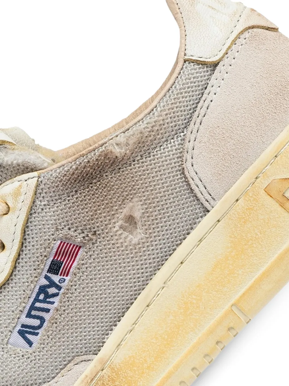 Autry Medalist Low Super low leren sneakers Beige