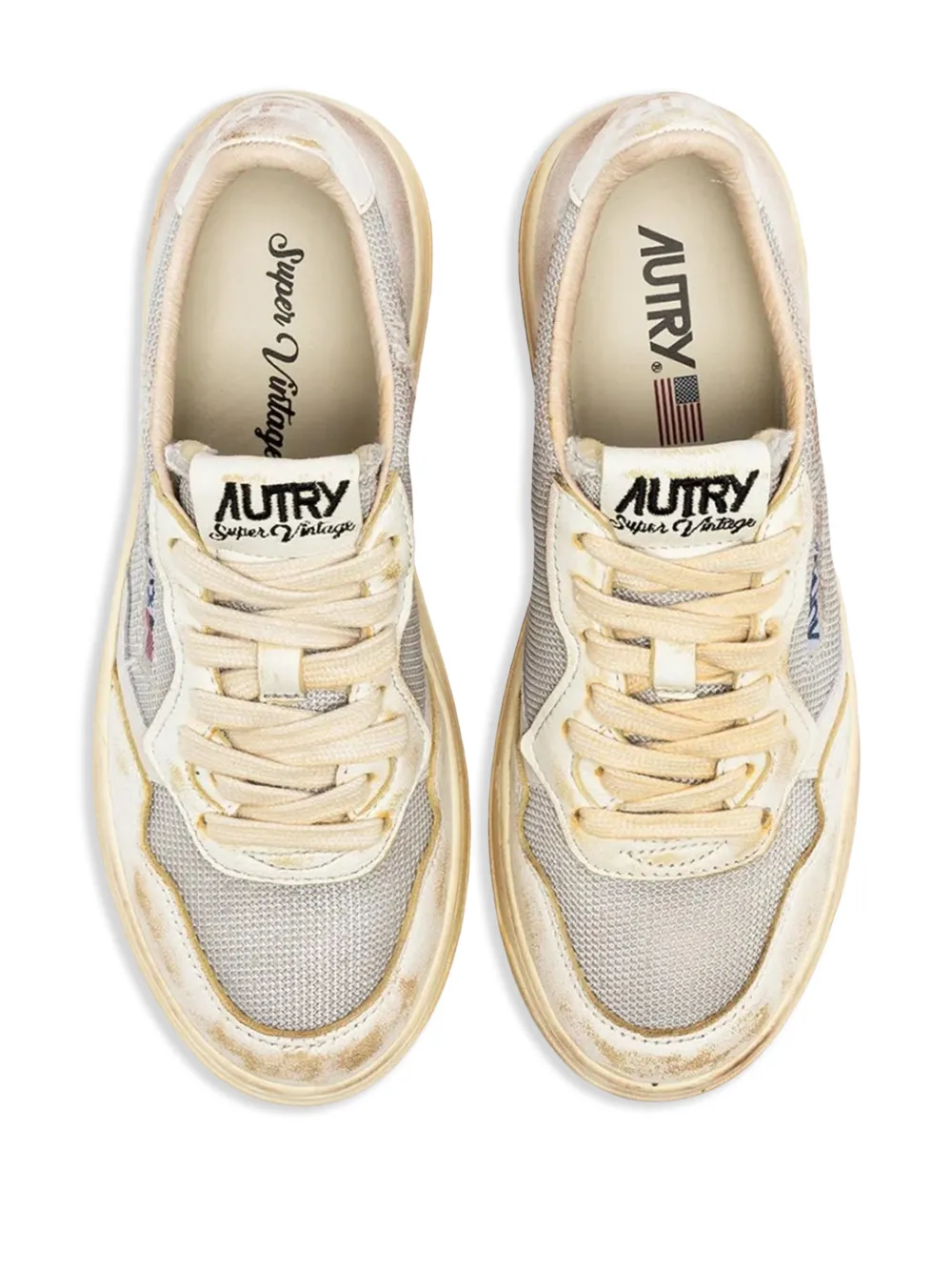 Autry Medalist Low Super low leren sneakers Beige