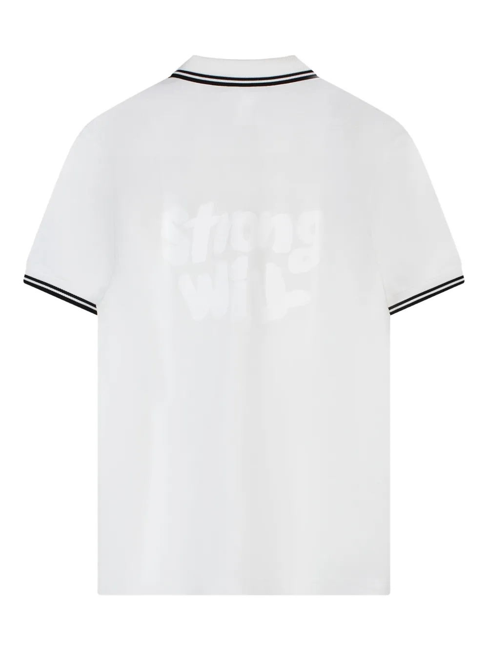 Comme Des Gar&ccedil;ons Shirt Poloshirt met gestreept detail - Wit