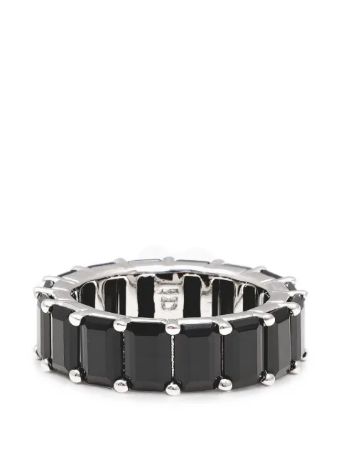Izabel Display chunky crystal-embellished rings