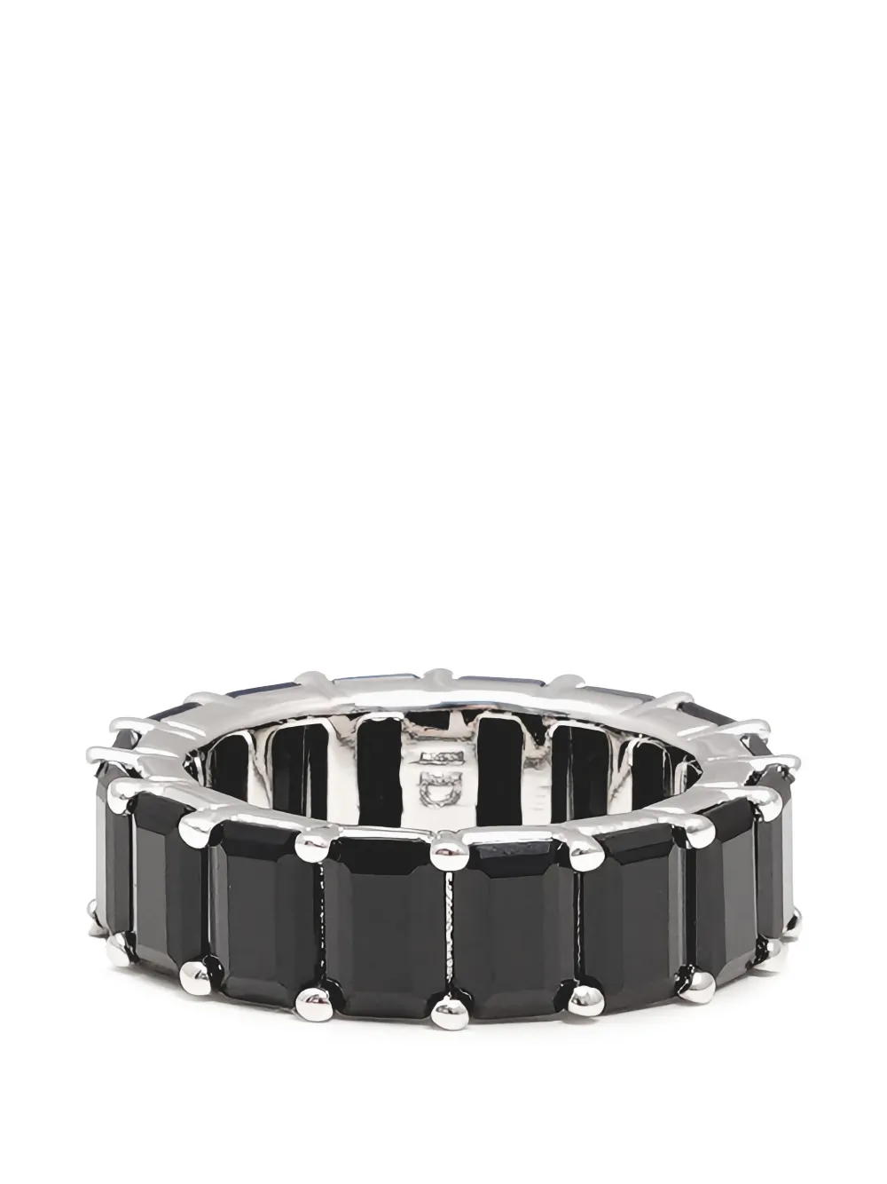 Izabel Display chunky crystal-embellished rings - Argento