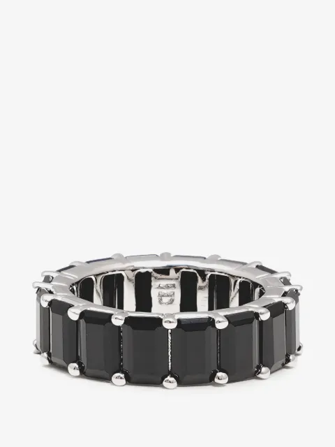 Izabel Display chunky crystal-embellished rings