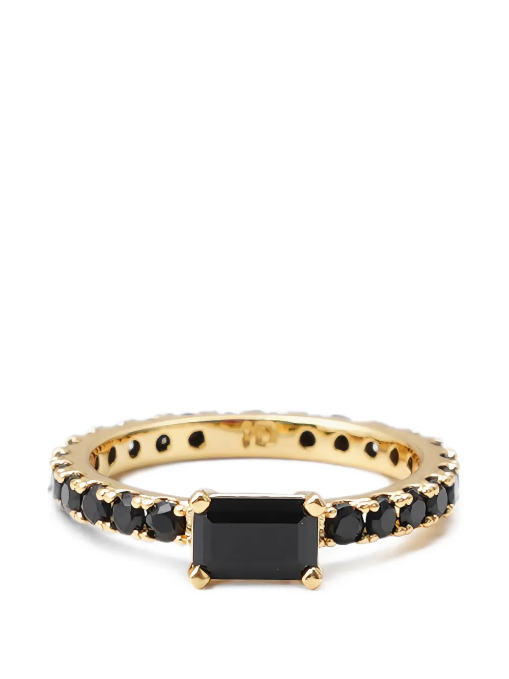 Izabel Display Ultra slim ring emerald-cut crystal rings - Oro