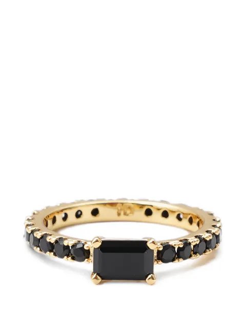 Izabel Display Ultra slim ring emerald-cut crystal rings