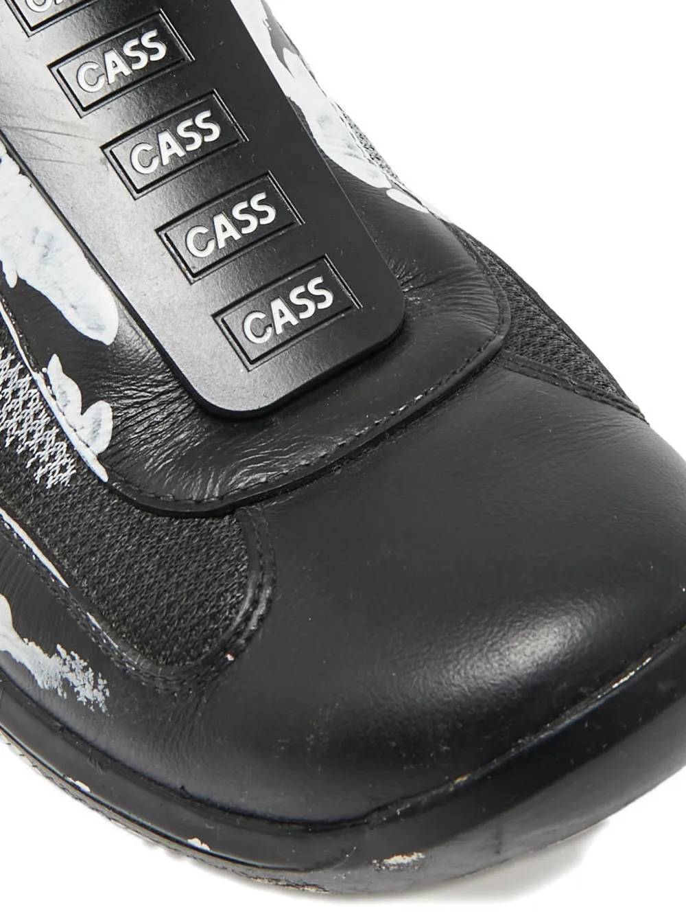 Prada Pre-Owned leather mesh sneakers - Zwart