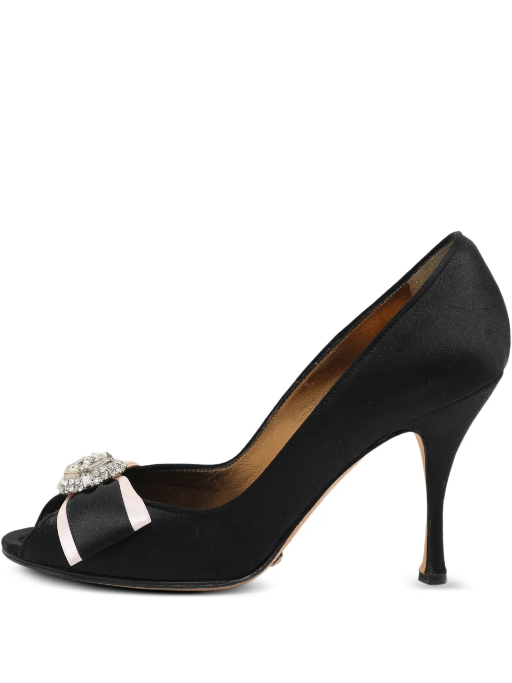 Dolce & Gabbana Pre-Owned satin bow-detail pumps - Nero