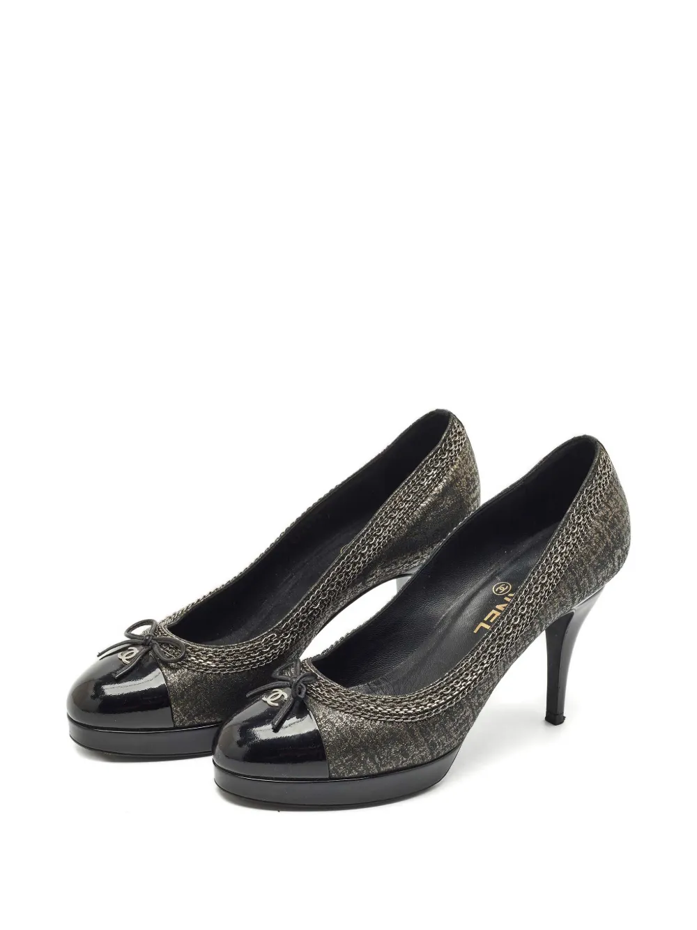 CHANEL Pre-Owned cap-toe pumps - Zwart