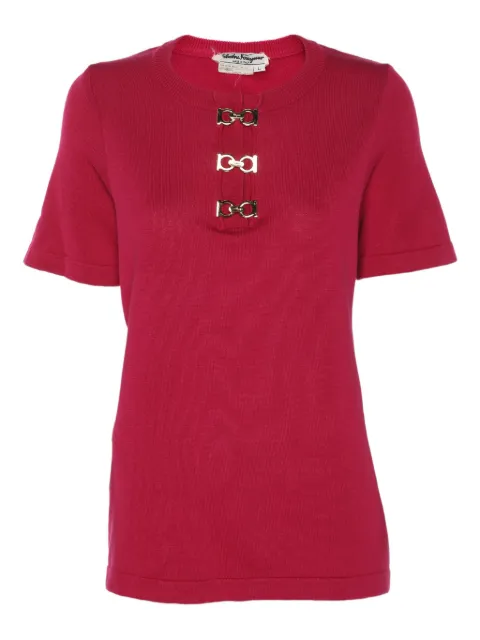 Ferragamo Pre-Owned hook-detail T-shirt