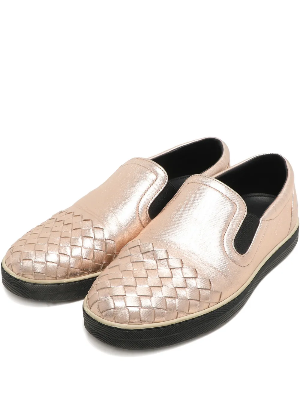 Bottega Veneta Pre-Owned Mocassini con design Intrecciato - Rosa