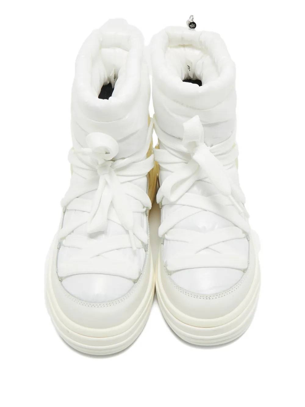 Moncler leather-panel snow boots - Wit