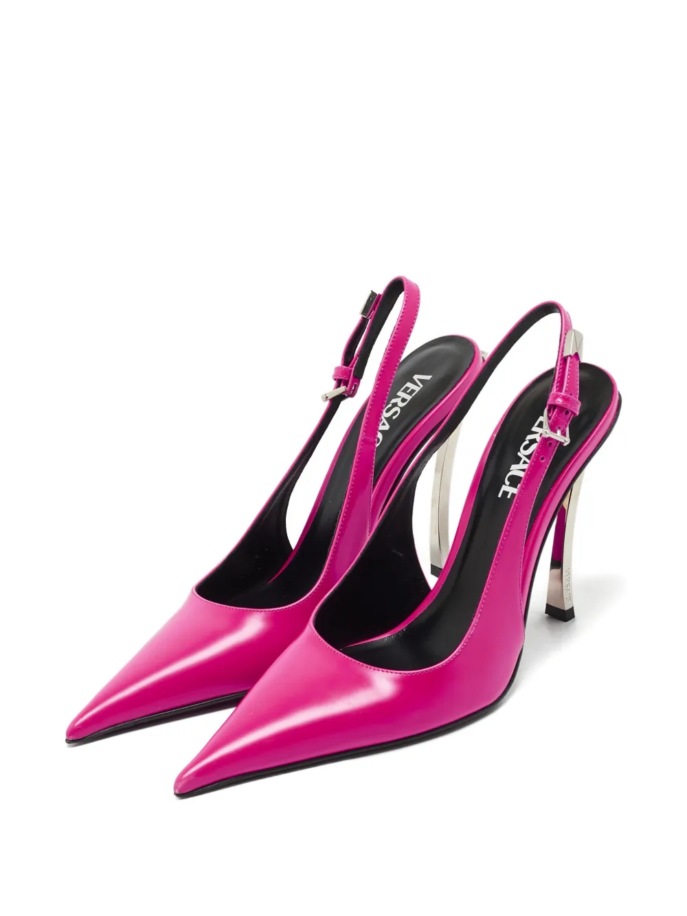 Versace Pre-Owned leather point-toe pumps - Roze