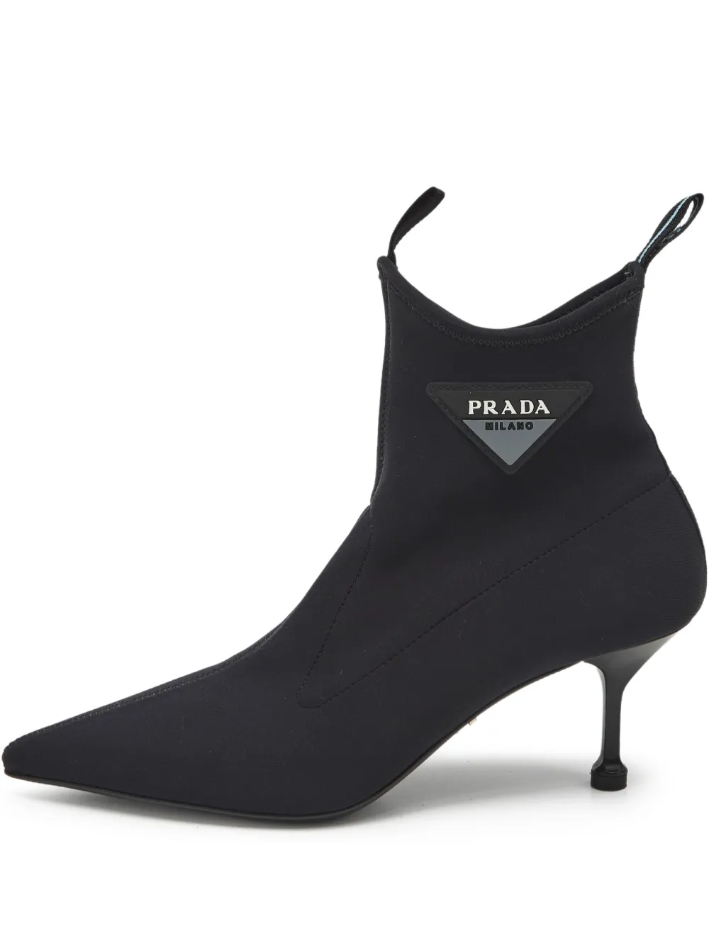 Prada Pre-Owned logo-detail heeled ankle boots - Schwarz