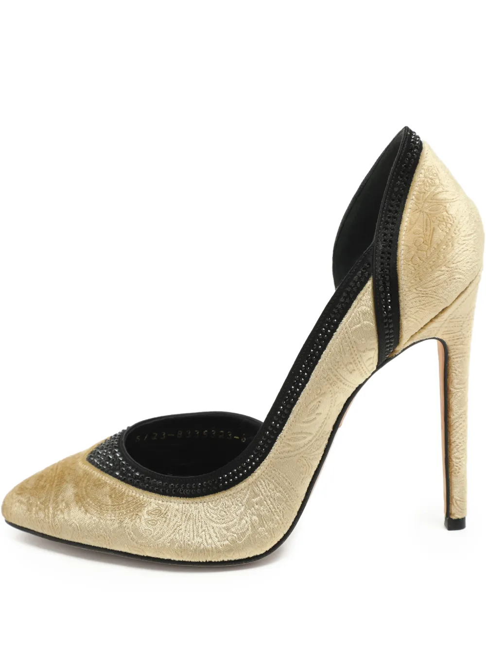 Gina paisley-print heeled pumps - Oro